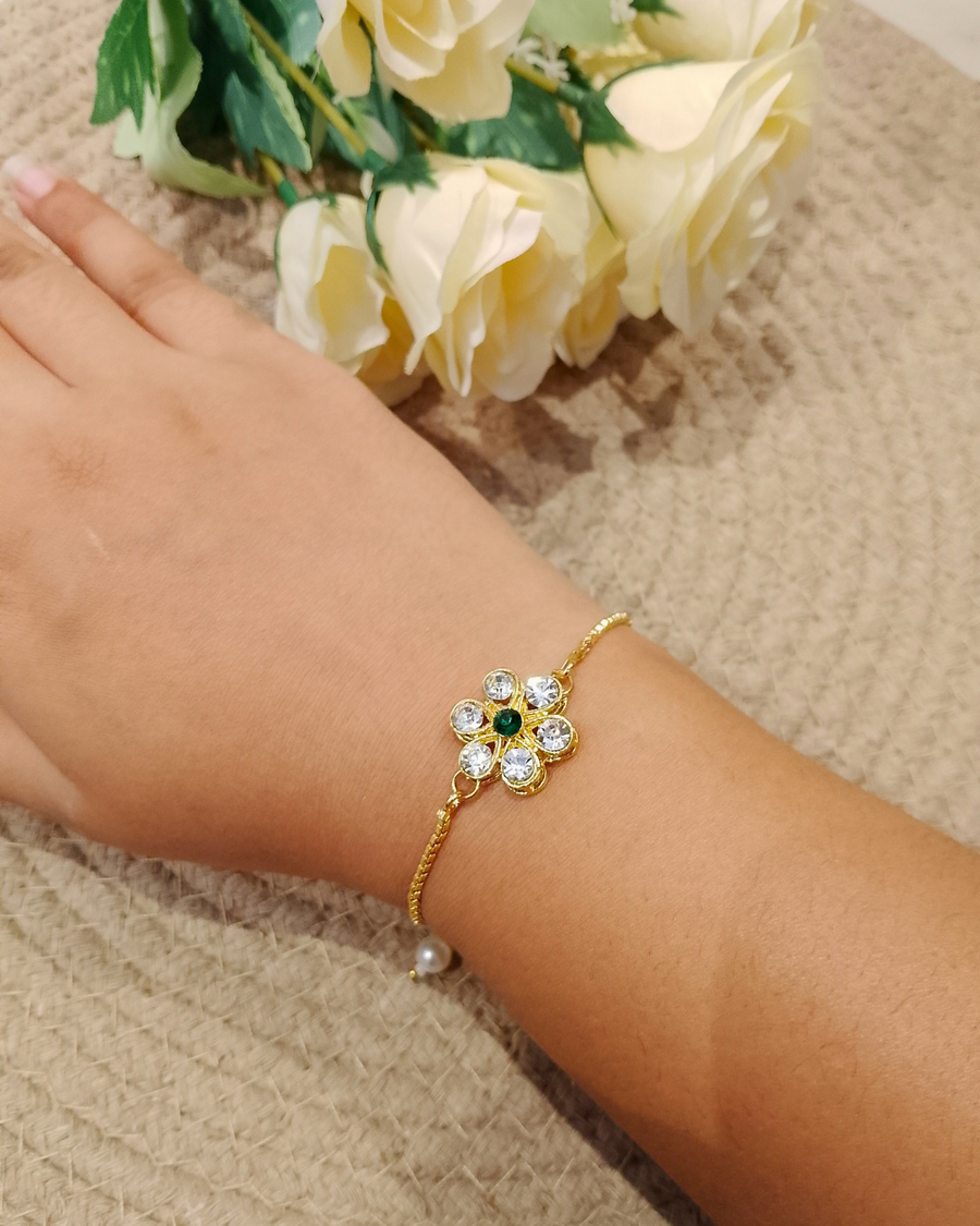 Flower Kundan Bracelet