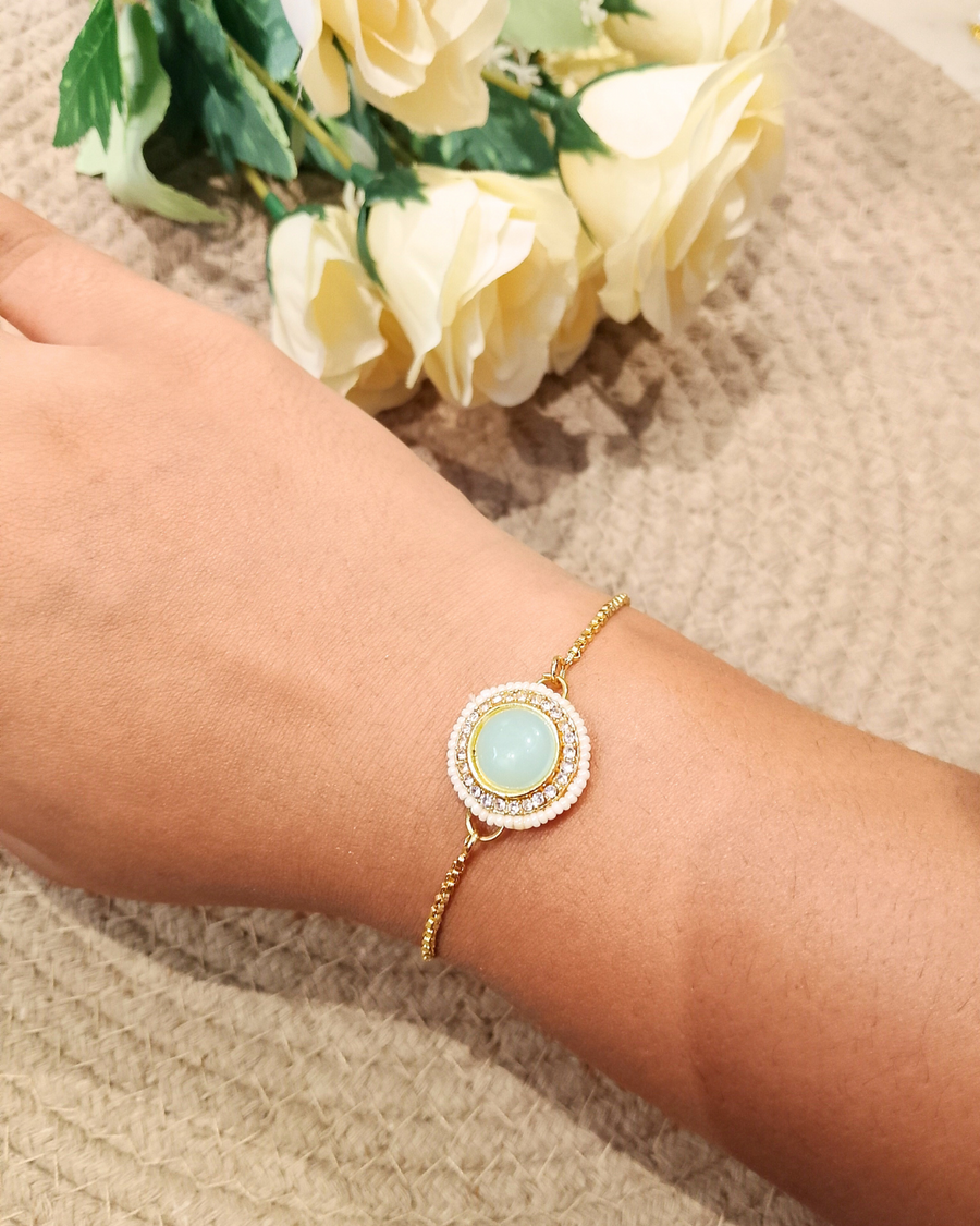 Green Kundan Bracelet
