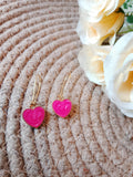 Pink Heart Earrings