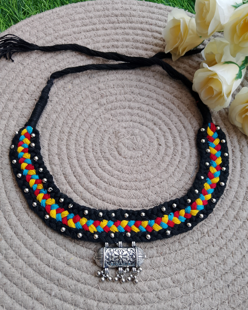 Multicolor Tribal Dori Necklace