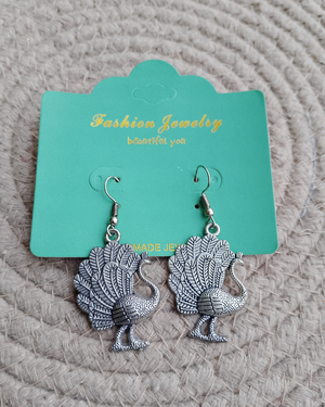 Ethnic Peacock Statement Earrings
