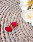 Red Heart Earrings