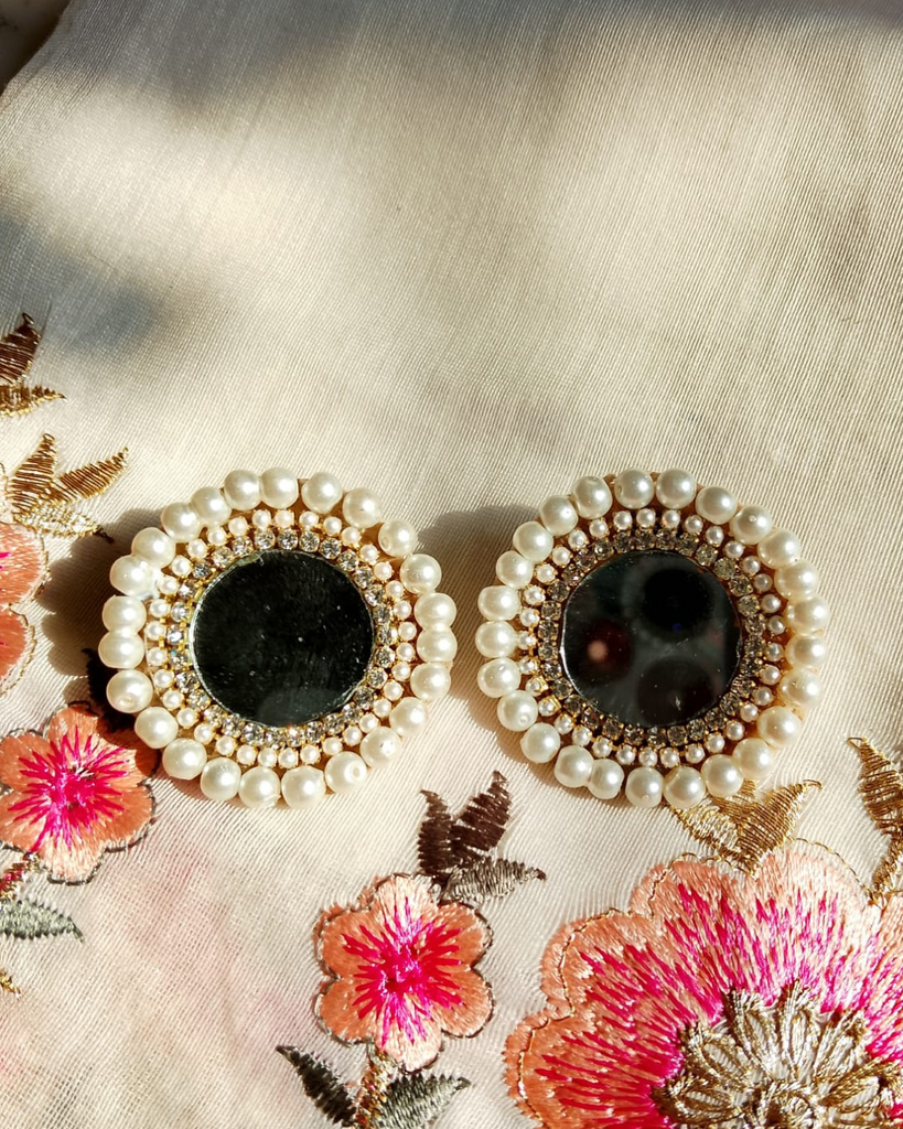 Pearl & Mirror Stud